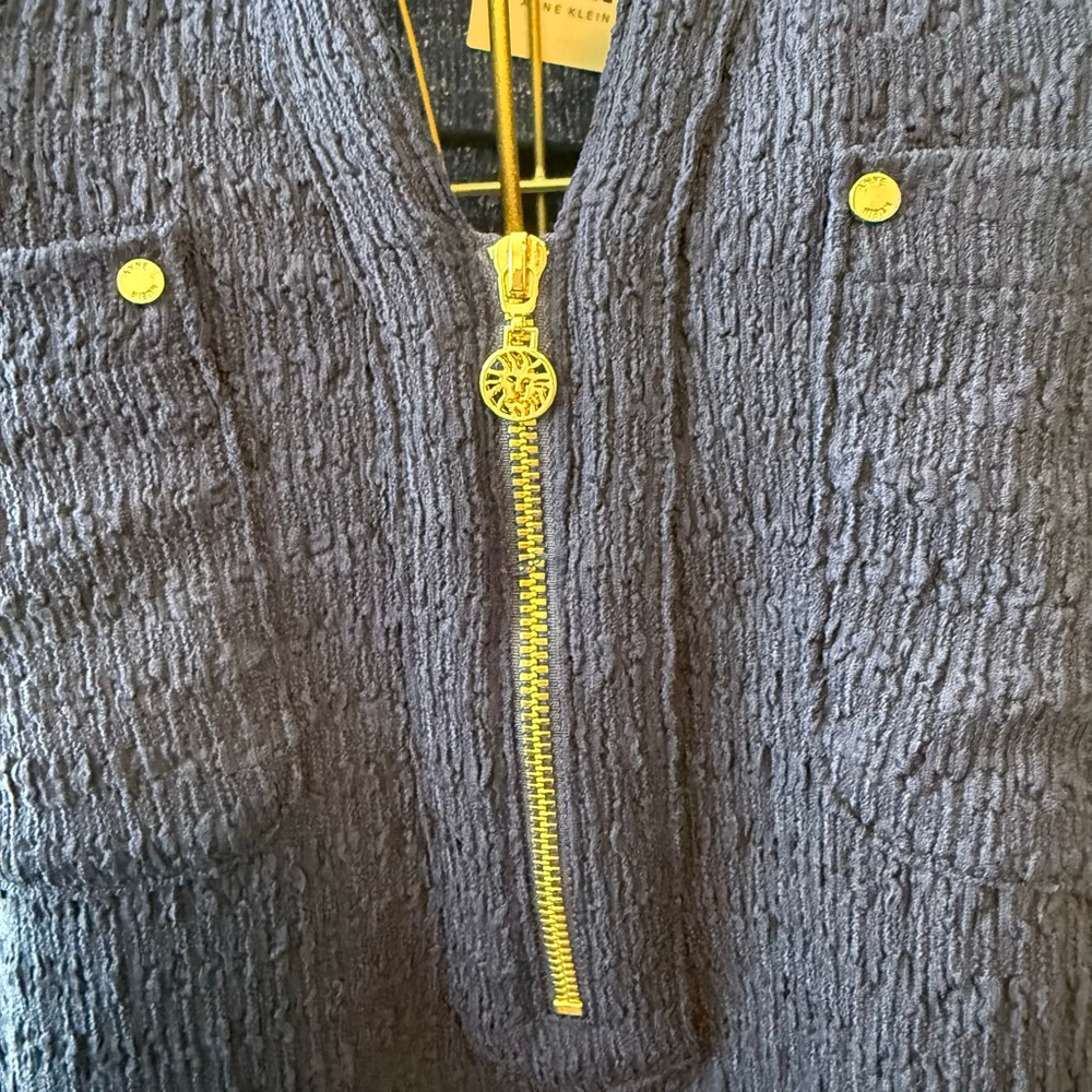 Women's Anne Klein Top, Size Unspecified, Blue - Picture 3 of 12